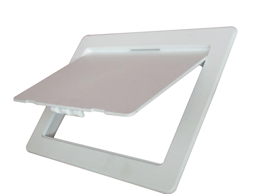 Concealed Mechanical Hinge 4x6 plastic access panel for drywall