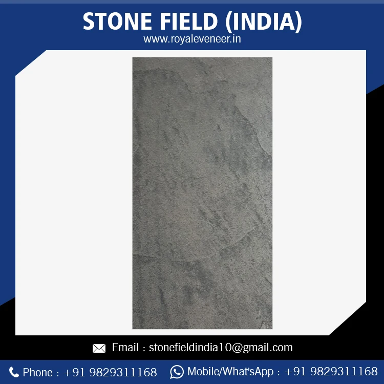Exterior Design Thin Natural Slate Stone Steel Grey Veneer Sheet Buy at Low Price