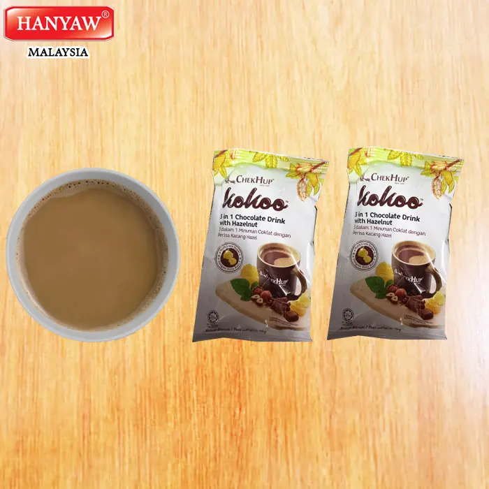[Malaysia] Fast Shipping + Halal Certified CHEK HUP Kokoo 3 in 1 Chocolate Drink with Hazelnut (40gx12sachetx20packet/Ctn)