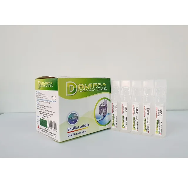 Box of 10 Ampoules Oral Liquid Supplement for Diarrhear human  Best price Sterile BFS technology Bacillus Subtilis Domuvar