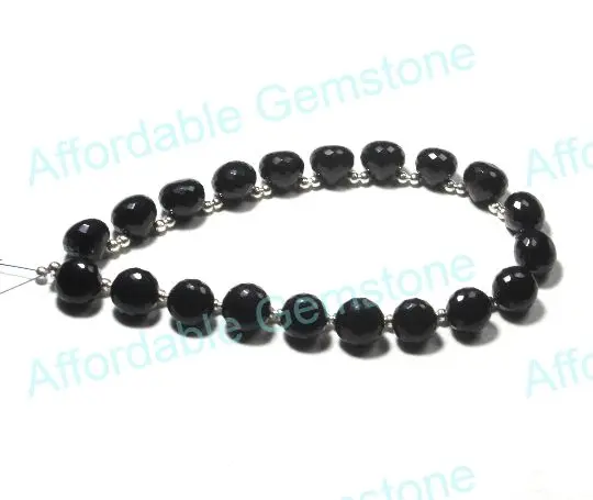 Натуральный черный оникс в форме груши драгоценный камень кабошон драгоценные камни сверху бусины из оникса изготовление ювелирных изделий