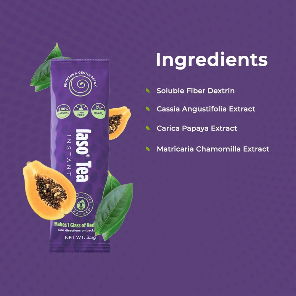 TLC Total Life Changes IASO Natural Instant Herbal Detox Organic Slimming Tea For Weight Loss Sachets