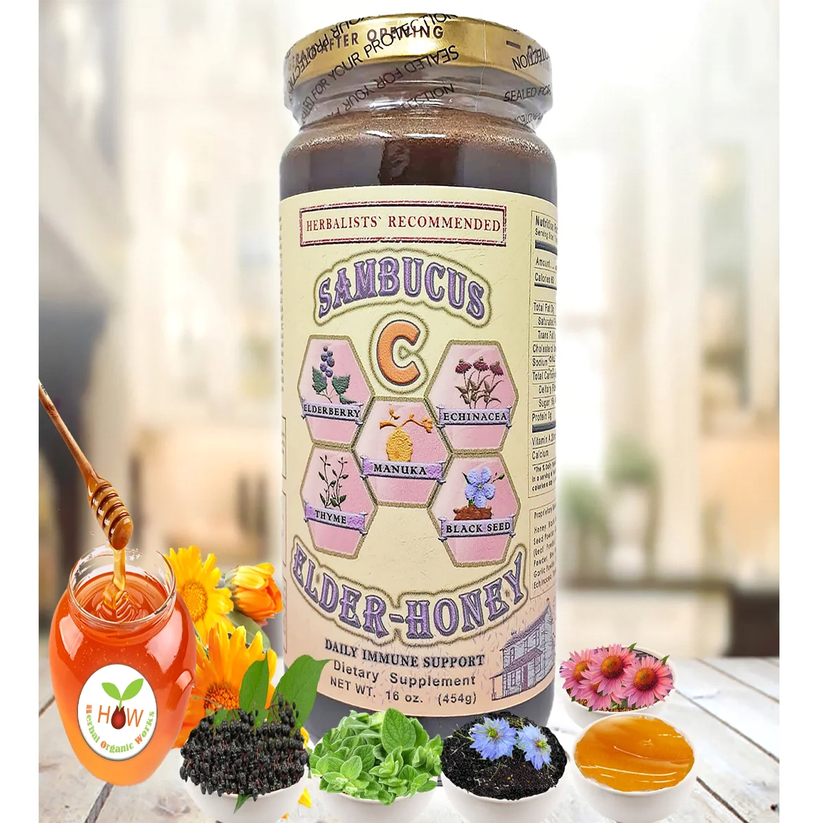 
Herbal Organic Works Sambucus Elder Honey 