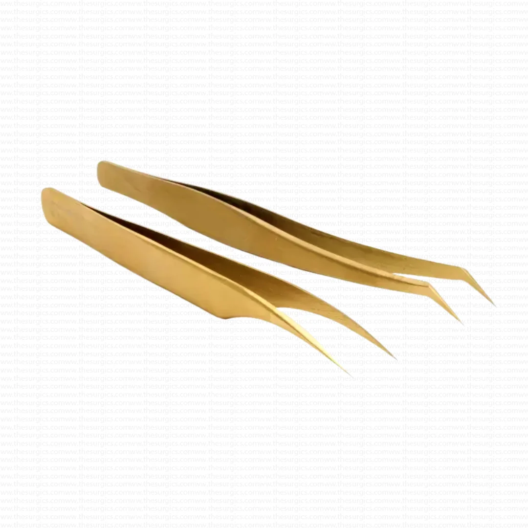 Hot Sale Curved Rose Gold Eyelash Extension Tweezers Volume Custom Logo Private Label Stainless Steel Wholesale For Isolation