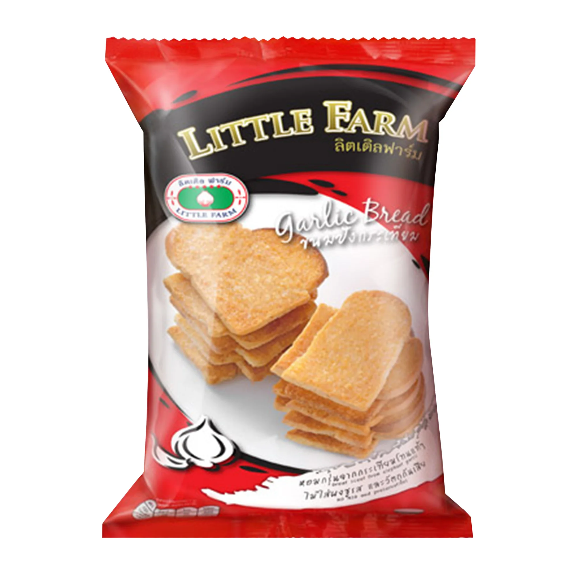 Тайланские закуски, хрустящие хлебницы, чесночная маленькая ферма, не жареная, без MSG-маленькая упаковка/несколько пакетов/Большая упаковка
