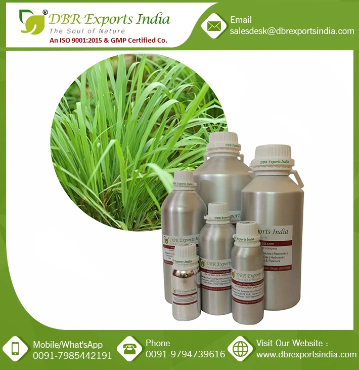 100 pure and natural Lemongrass Oil distiller at wholesale rate from India