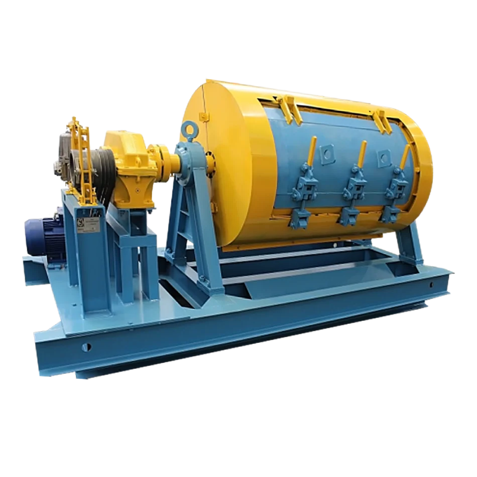 
Foundry fettling drum for removing mould remnants from product surfaces, from manufacturer 