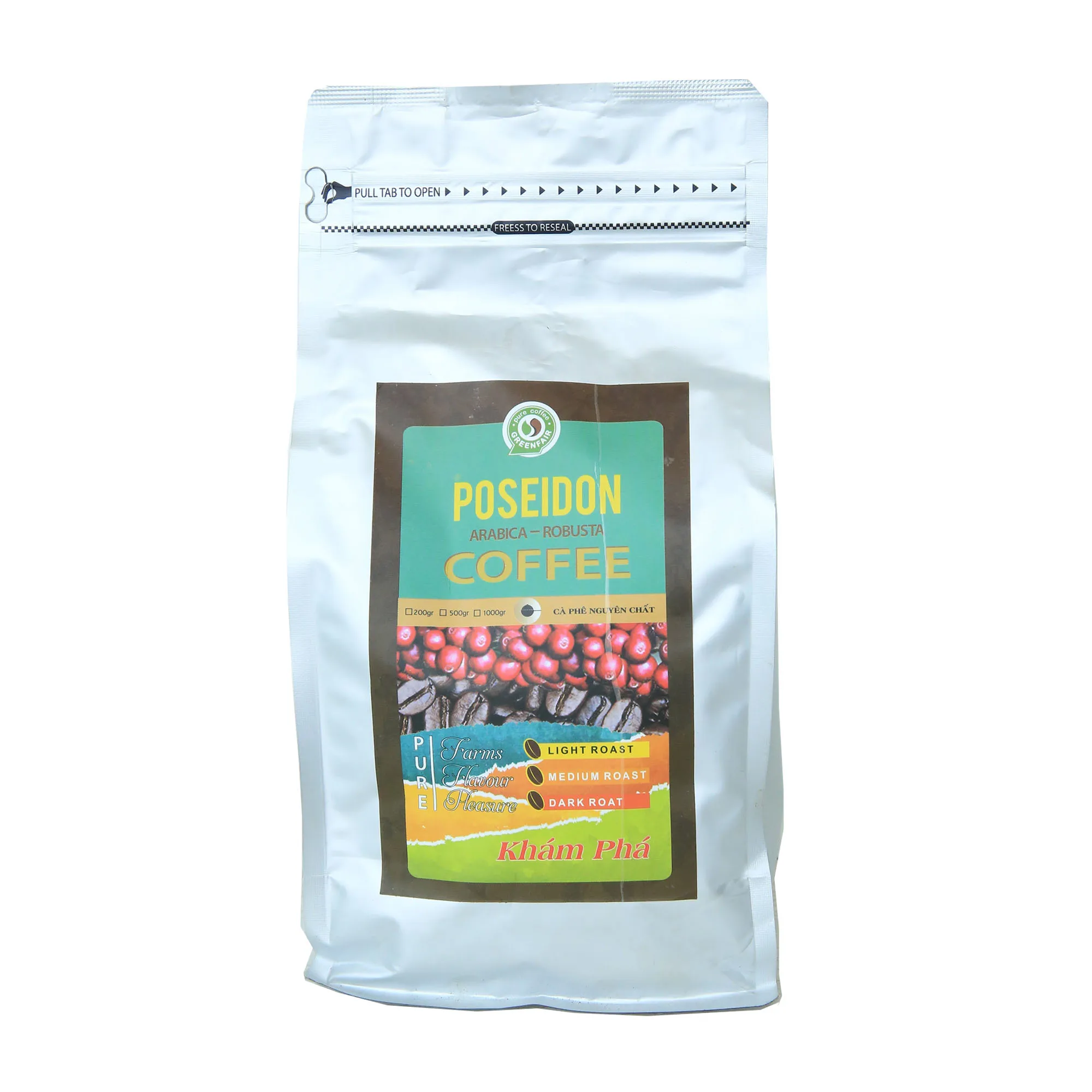 Poseidon Arabica Robusta Blend Ground Coffee With Fairtrade