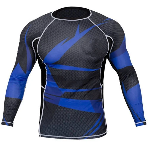 
Long sleeves polyester/Spandex blank 5,Long Sleeve MMA rashguard, Sports Shirts custom sublimated printed mens rash guard 