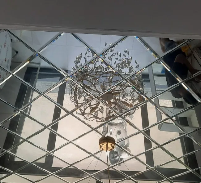 MIRROR ART STICK ON THE CEILING  MADE IN VIETNAM