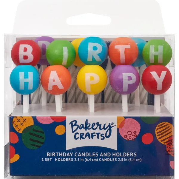 Подсвечник с буквами Happy Birthday 3D 6