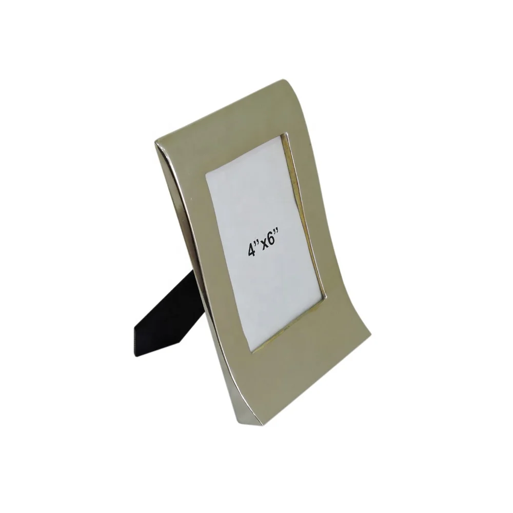 Металлический держатель для фотографий и фоторамка прямоугольной формы, никелированный серебристый цвет, 4X6 алюминиевая фоторамка PF 7777