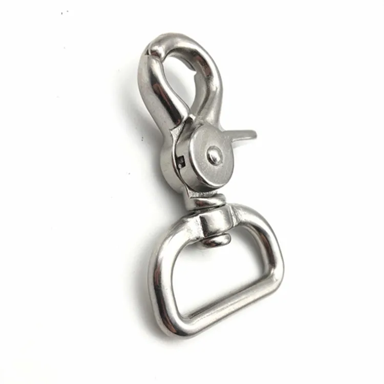Pet dog leash hook stainless steel trigger swivel snap carabiner hook