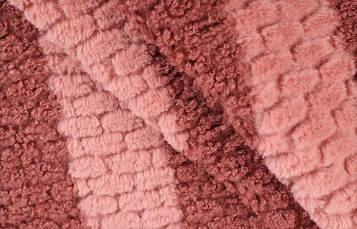 
Two-color velvet Teddy velvet jacquard rabbit hair customised ptinting brushed coat coat home textile clothing plush toy fabric 