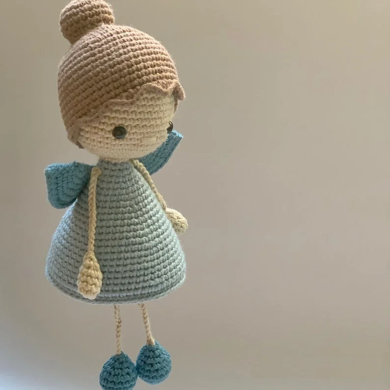 
Handmade DIY Kids Crochet Safe for Baby Cute doll Lovely Flying Fairies Amigurumi Made in Vietnam Customized Baby Crochet Toys 
