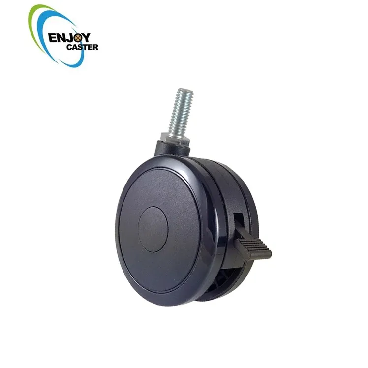 100 mm threaded stem castors with braking system