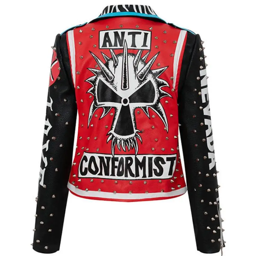 Высокое качество кожаные куртки для женщин осень повседневная женская обувь из искусственной кожи с клапаном кармана открытыми плечами