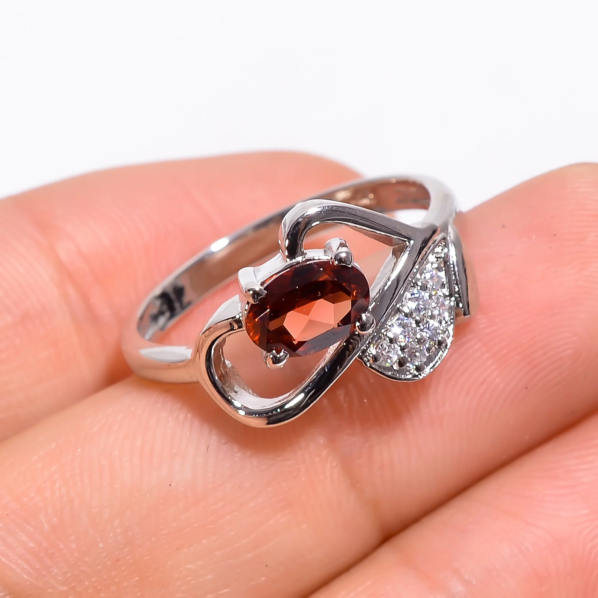 925 Sterling Silver Multiple Amethyst Moonstone Citrine Rings Marriage Jewelry For Women Size  Fashion Rings