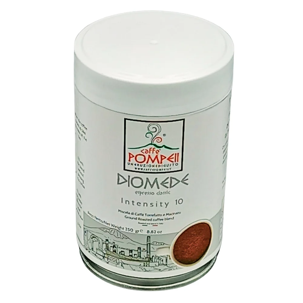 MADE IN ITALY ROASTED GROUND COFFEE DIOMEDE  ESPRESSO CLASSIC  250 GR IN TIN