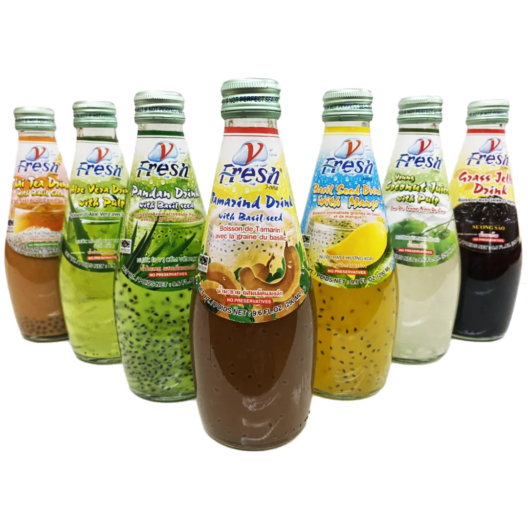  Высококачественный напиток из семян абрикосового базилика 290 мл для здоровья с сертификацией GMP HACCP ISO Таиланда