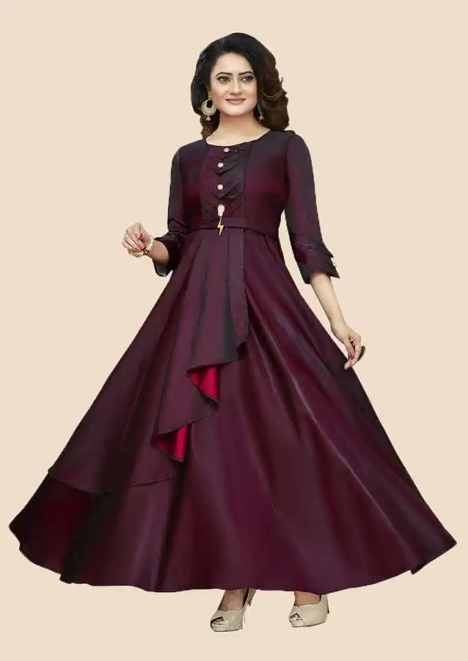 HEAVY DIGITAL PRINT TRADITIONAL ANARKALI DRESS FROM OMVAGMINE
