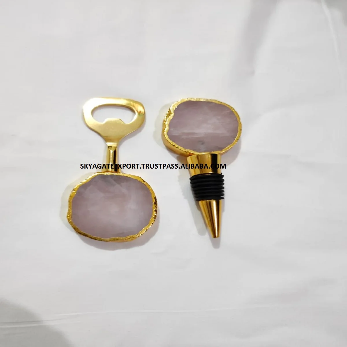 WHOLESALE NATURAL CRYSTAL AGATE ROSE QUARTZ  BOTTLE STOPPER : GEMSTONE AGATE WINE BOTTLE STOPPER BUY FROM SKY AGATE EXPORT