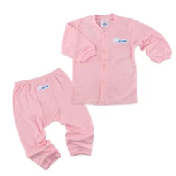 FIFFY Baby Apparel Long Sleeve Vest and Long Sleeve Pant Suit Baby Suit Baby Apparel (Pink)