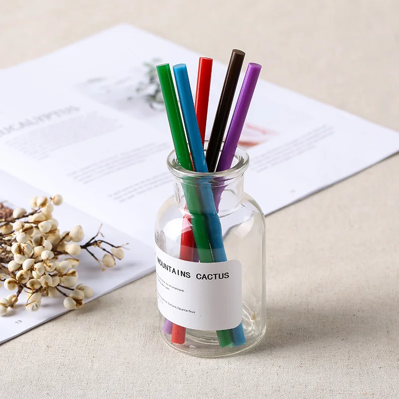 glitter hot melt glue gun sticks for DIY family used nice colorful