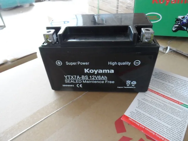 YTX7A-BS 12V 6Ah Motorcycle battery
