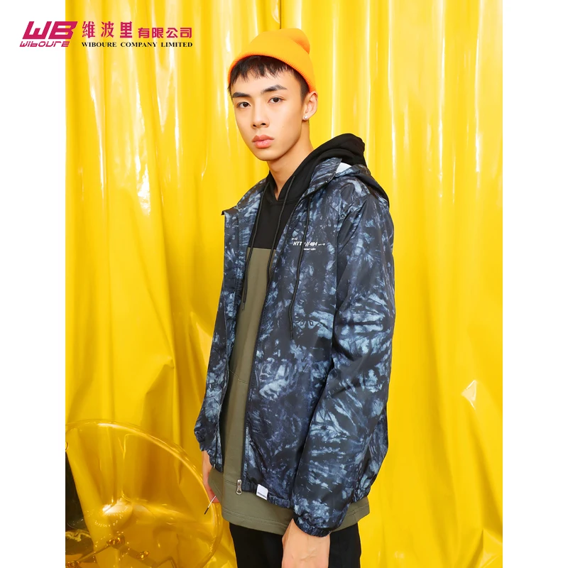 Eco Friendly Cheap price fashionable in stock uniform design maker Polyester digital print dip dye outdoor parka for men