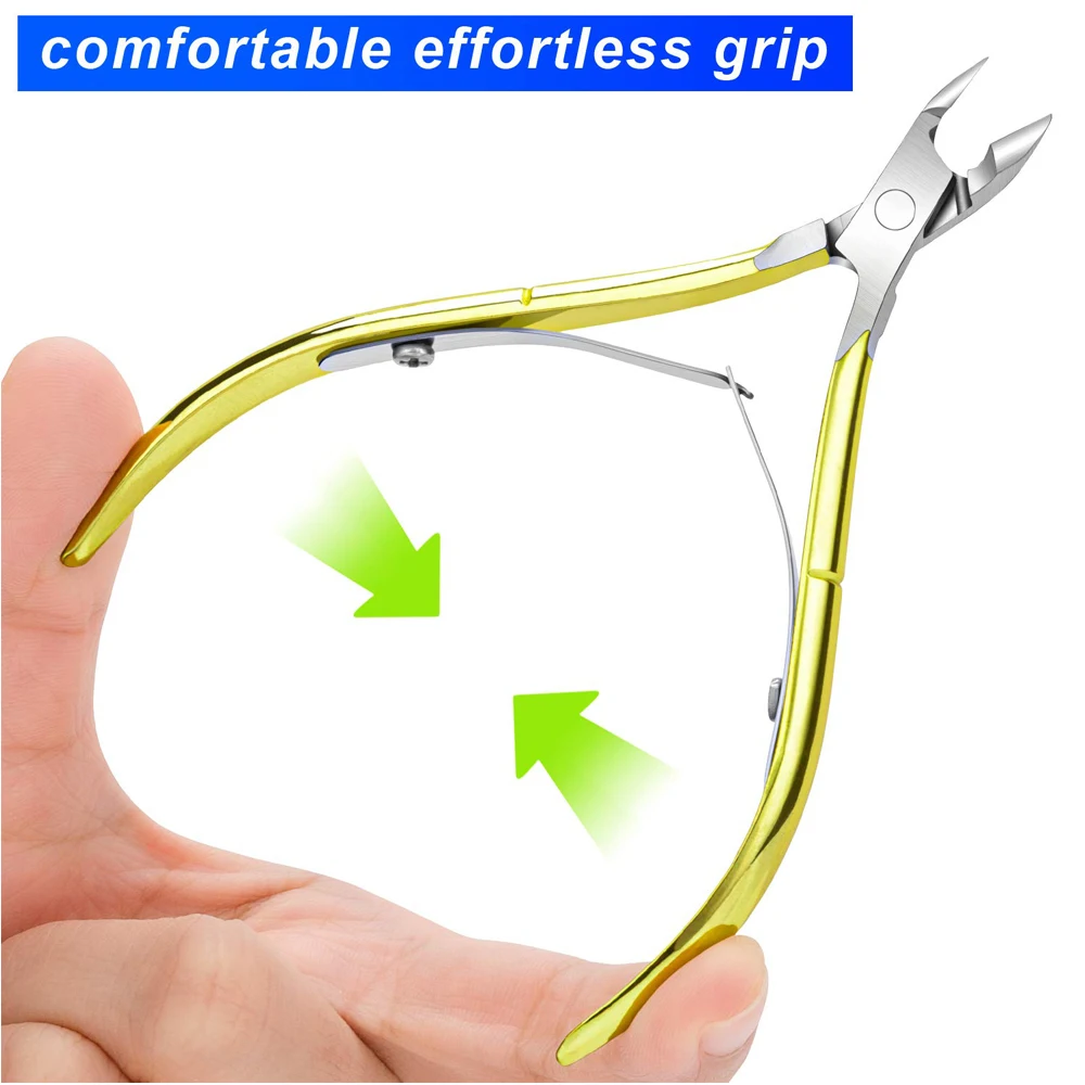 Premium Quality Super Sharp Podiatry Tools Cuticle Remover Cutter Professional Stainless Steel Ingrown Nail Cuticle Nipper