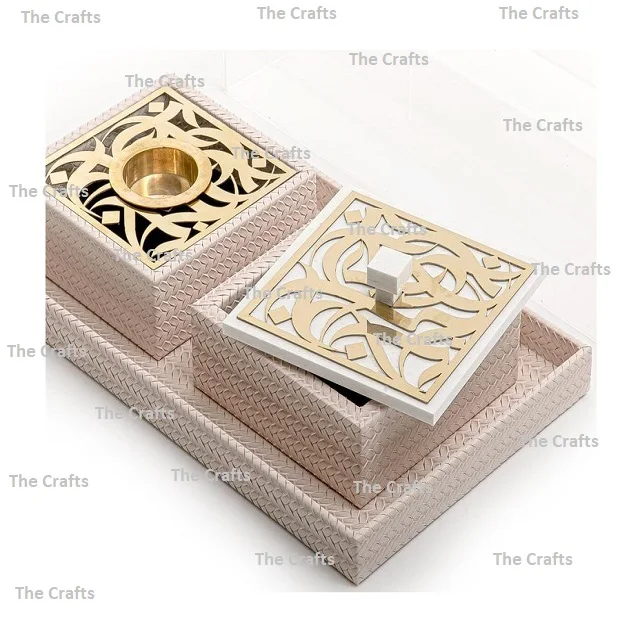 Antique Design Wooden Oil Burner With Sweets Box And Tray Premium Quality Home And Hotel Fragrance Mabkhars