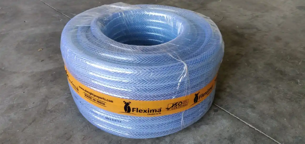  0.75b дюйма ПВХ гибкий желтый и черный 2-слойный Плетеный садовый шланг для строительства