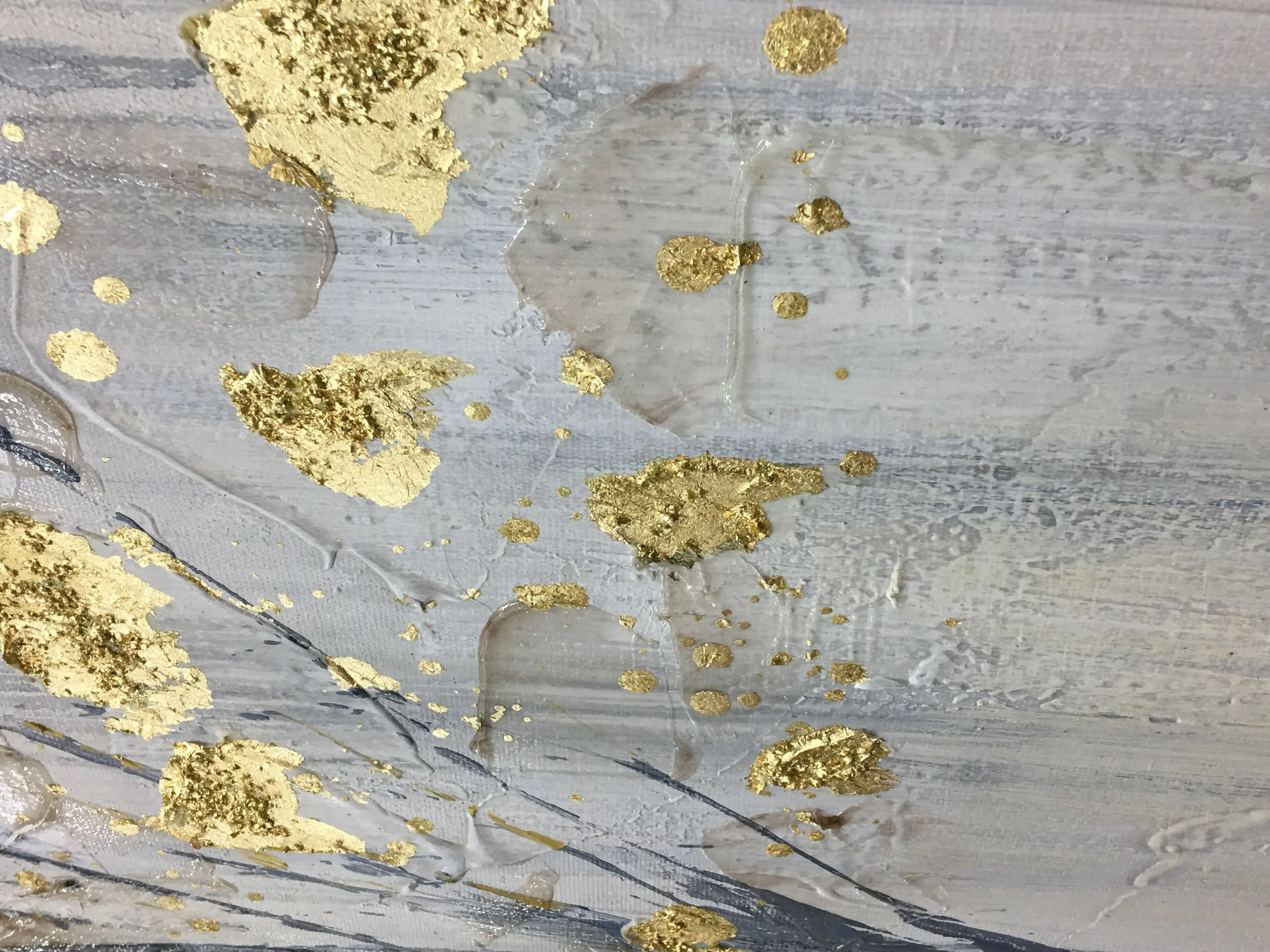 Чистая Ручная роспись Абстрактная Золотая Листья картина маслом Современная Минималистичная декоративная живопись 20*20 дюймов