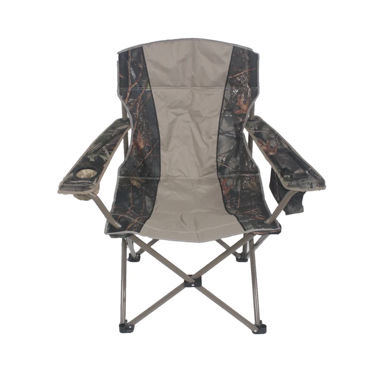 Padded  deluxe  beach chair folding portable camping garden beach armchair with cup holder