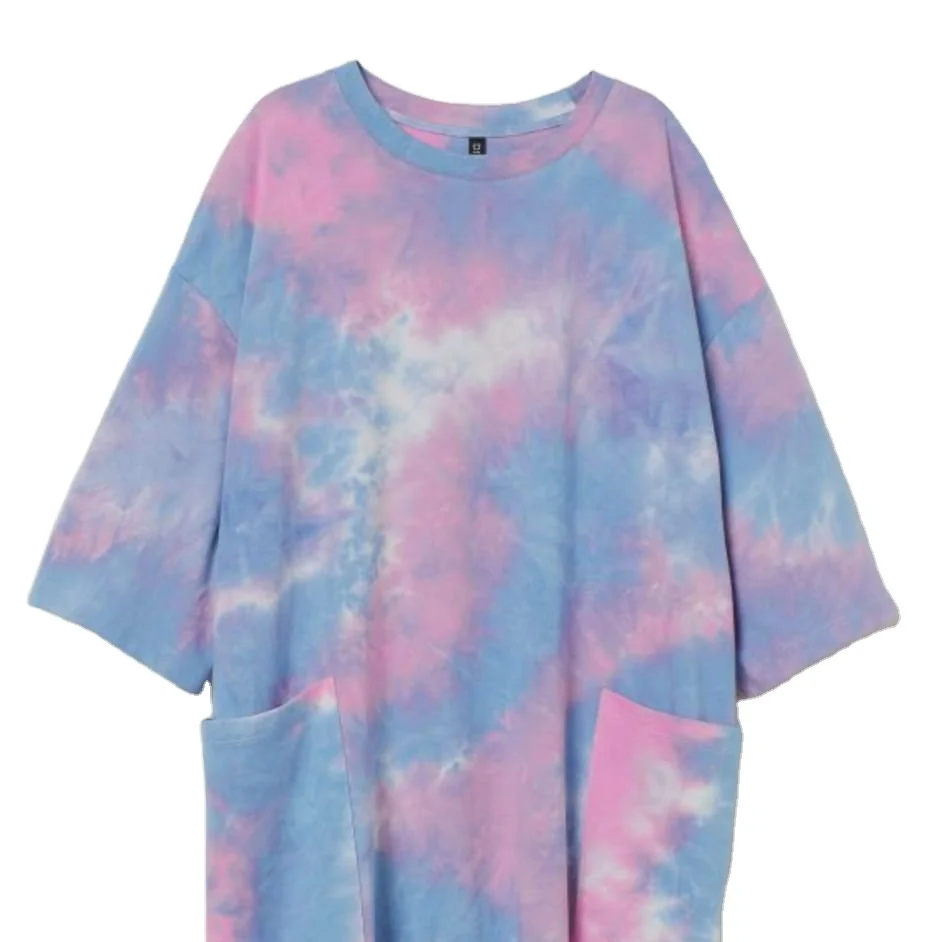 New arrival Lady t shirt Organic cotton oversized tie dyed t shirt women collection from Bangladesh