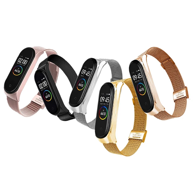 
Для XiaoMi Mi Band 5, высококачественный металлический браслет Миланская Петля из нержавеющей стали, ремешок для часов Mi Band 5 
