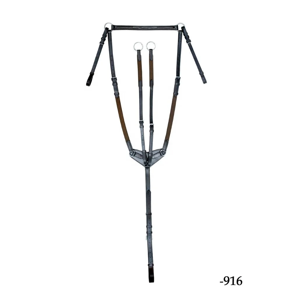 
Black with Brown Stripes Leather Breastplate 