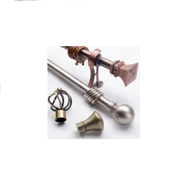 Modern Nordic Home Decoration Aluminium Curtain Pole Rod Durable Using Various Curtain Poles