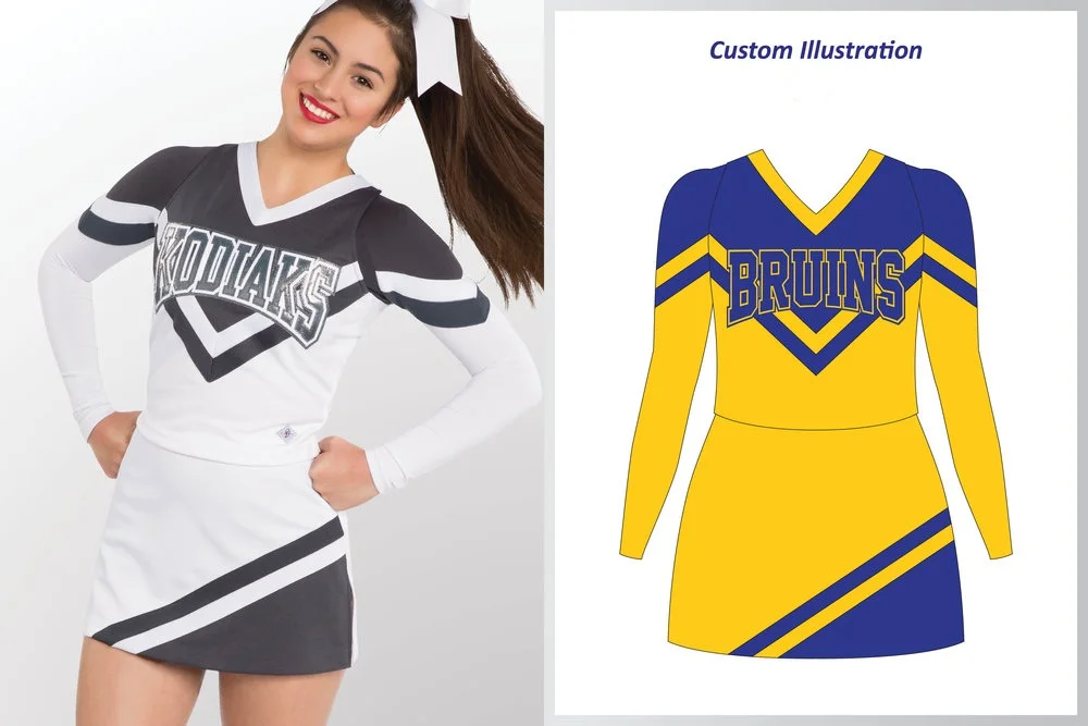 2023 custom sublimated cheer leading uniforms for cheer leader