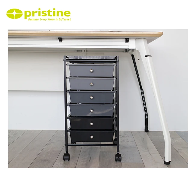 6-PP plastic drawers rolling storage cart | Taiwan | pp | tray on the top | organizer trolley | utility | wheels