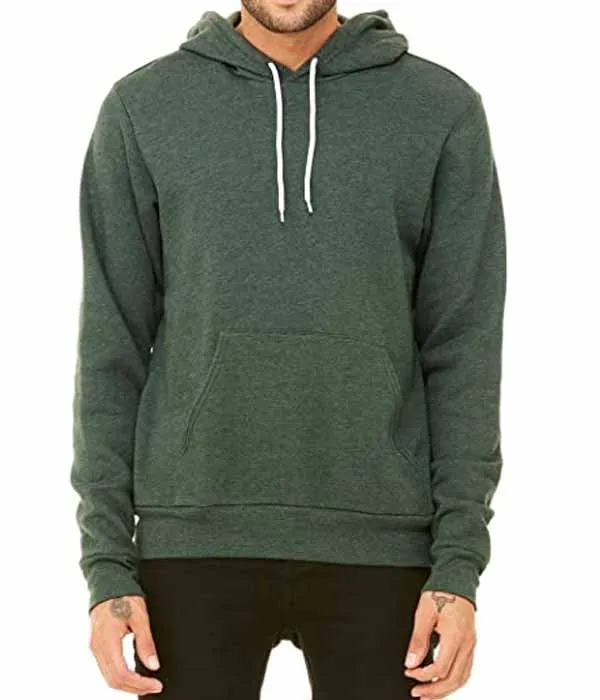 Женская толстовка Bella + черная унисекс пуловер 450 г/м2 Толстая Толстовка из хлопка и флиса