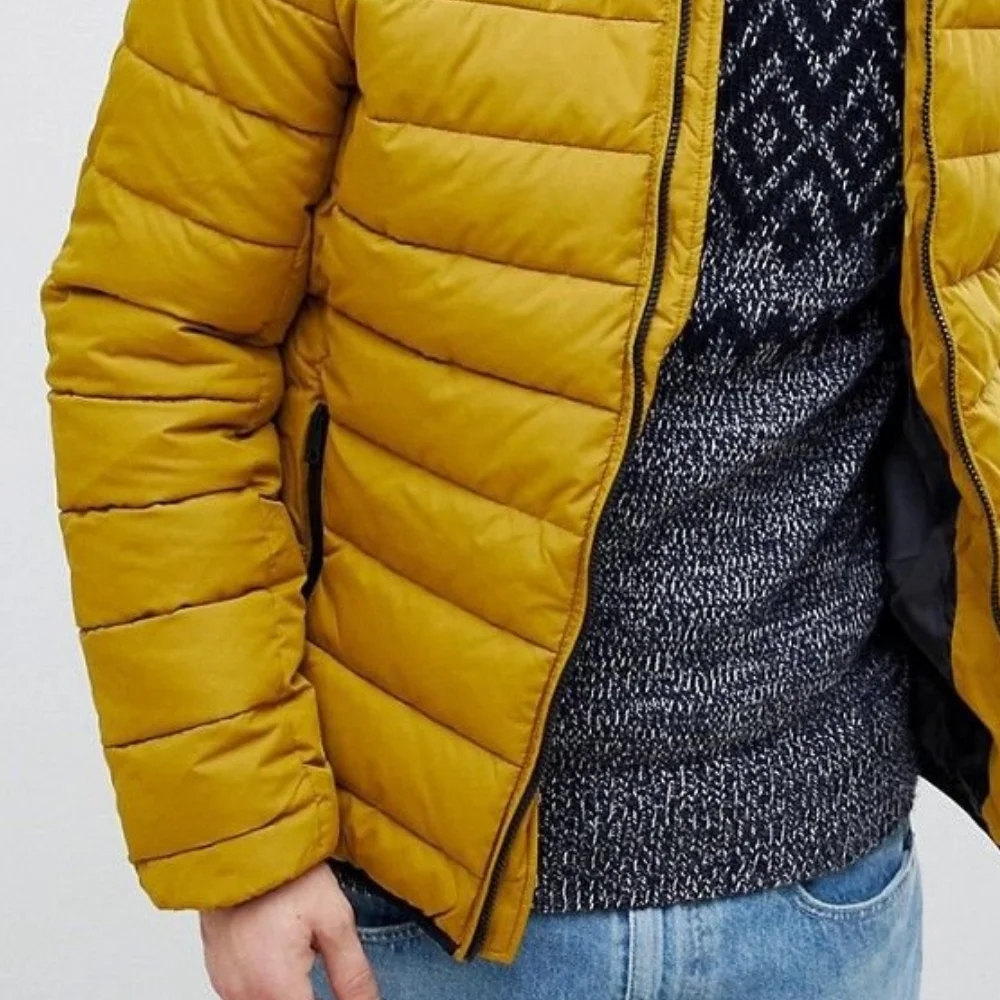Winter Men Hooded Cotton Padded Puffer Jacket Wholesale Plus Size Men Windproof Fashion Bubble Jacket