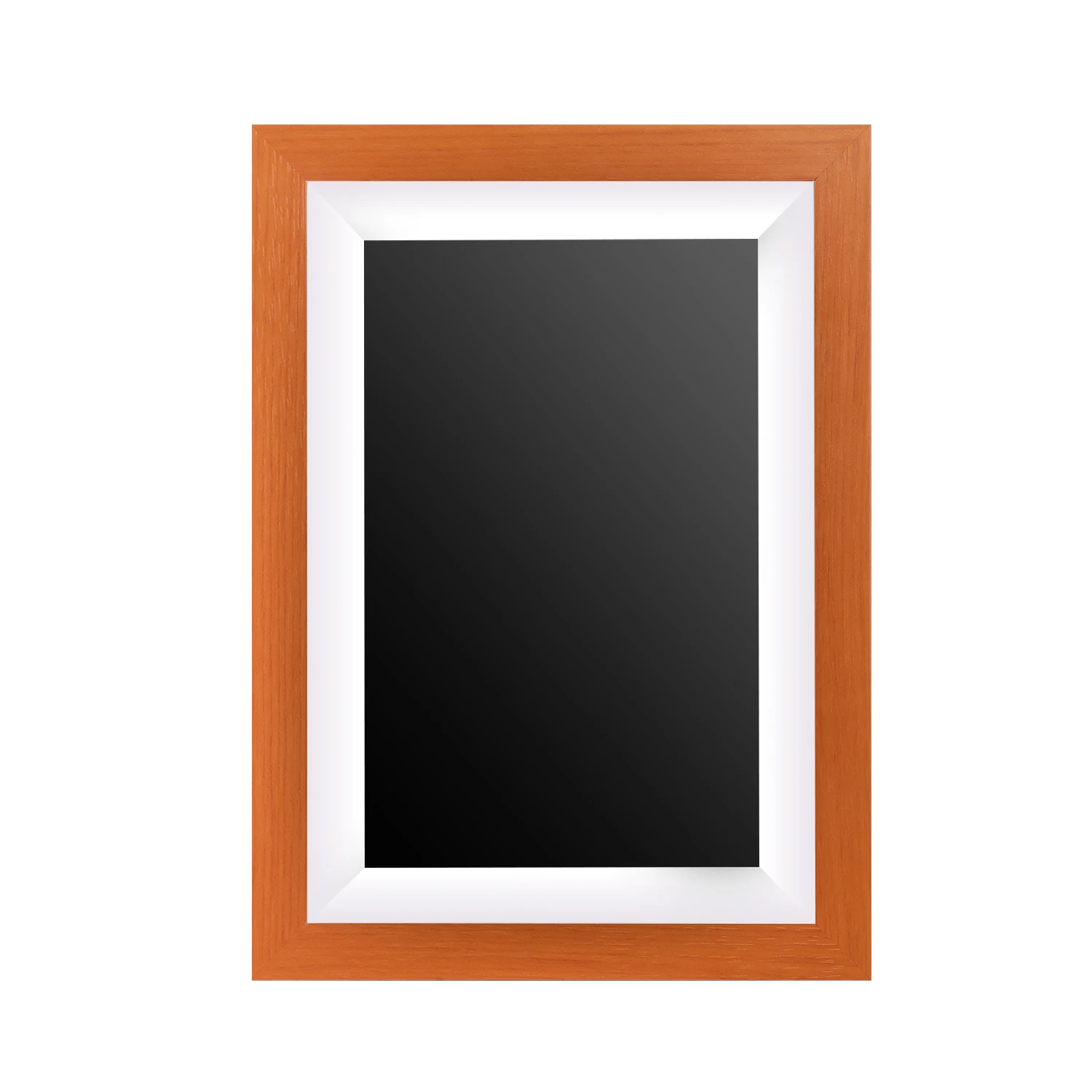 Тип B апельсиновым древесины границы цифровая фоторамка, совместимый с 10,1 дюймов высокой четкости ЖК-дисплей с сенсорным экраном, Wi-Fi, дистанционное управление