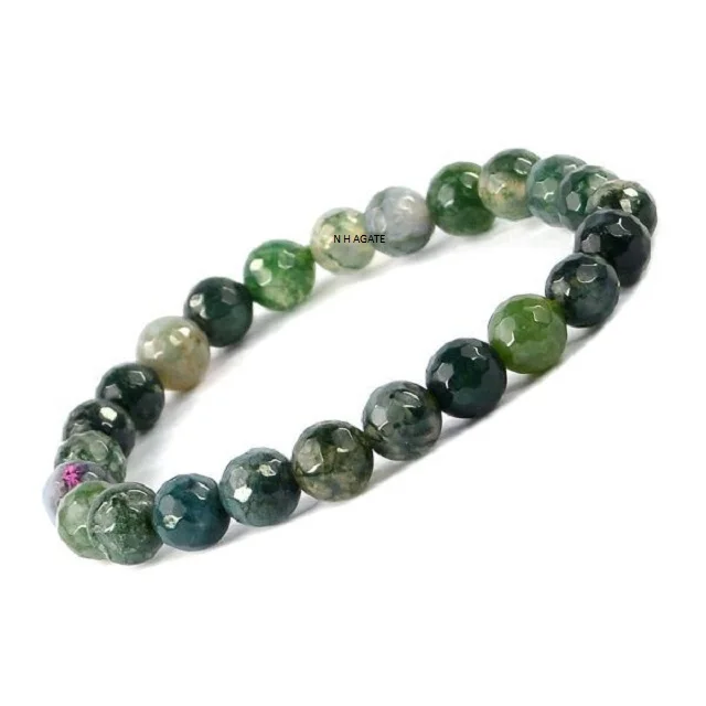 Wholesale Export Quality Moss Agate Crystals Healing Stones Bracelet Wholesale Bracelet Buy From N H AGATE