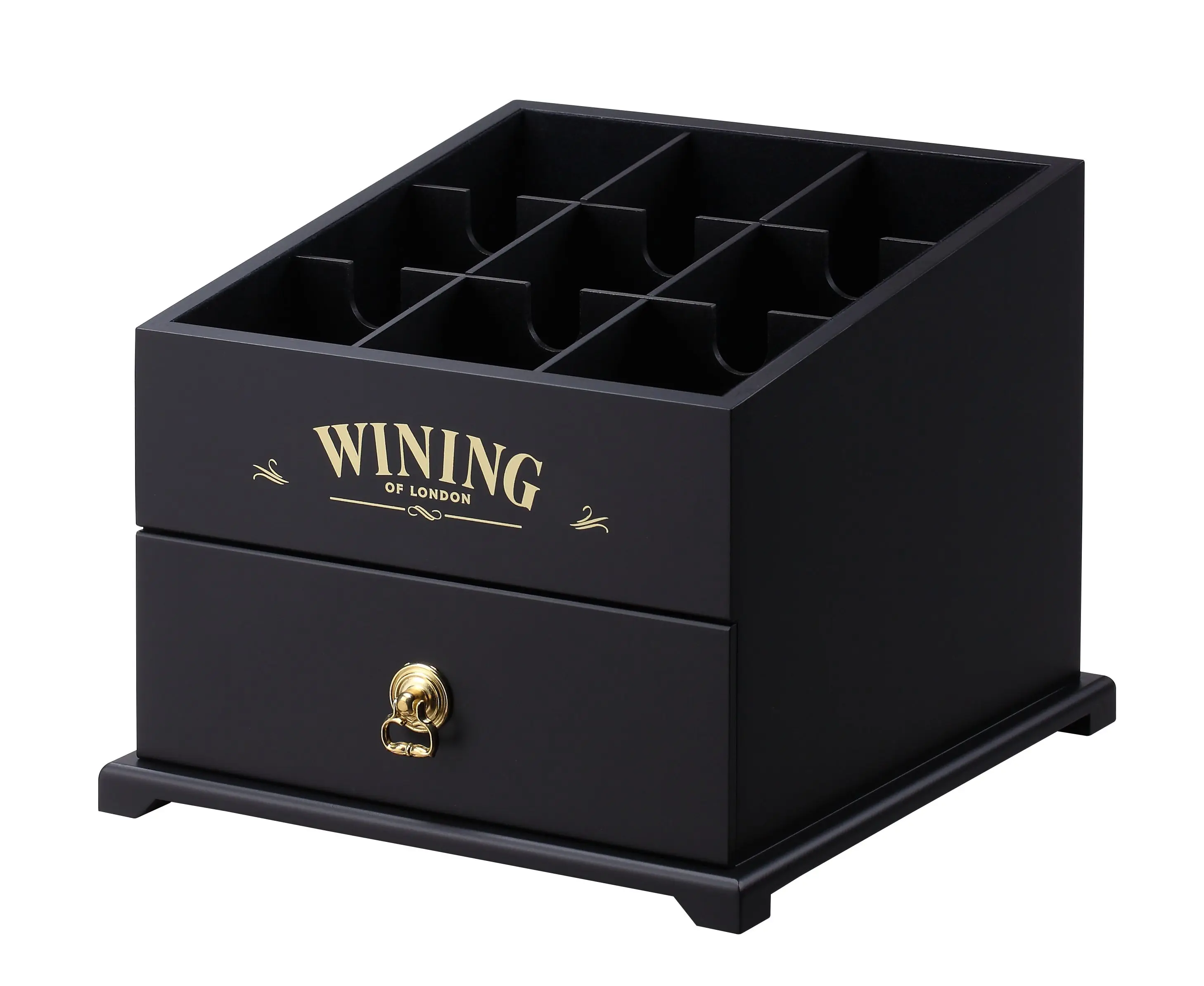 3 Tier Custom Cosmetic,small items ,tea bags Display Cases Storage Wooden Box with removable divider & drawer