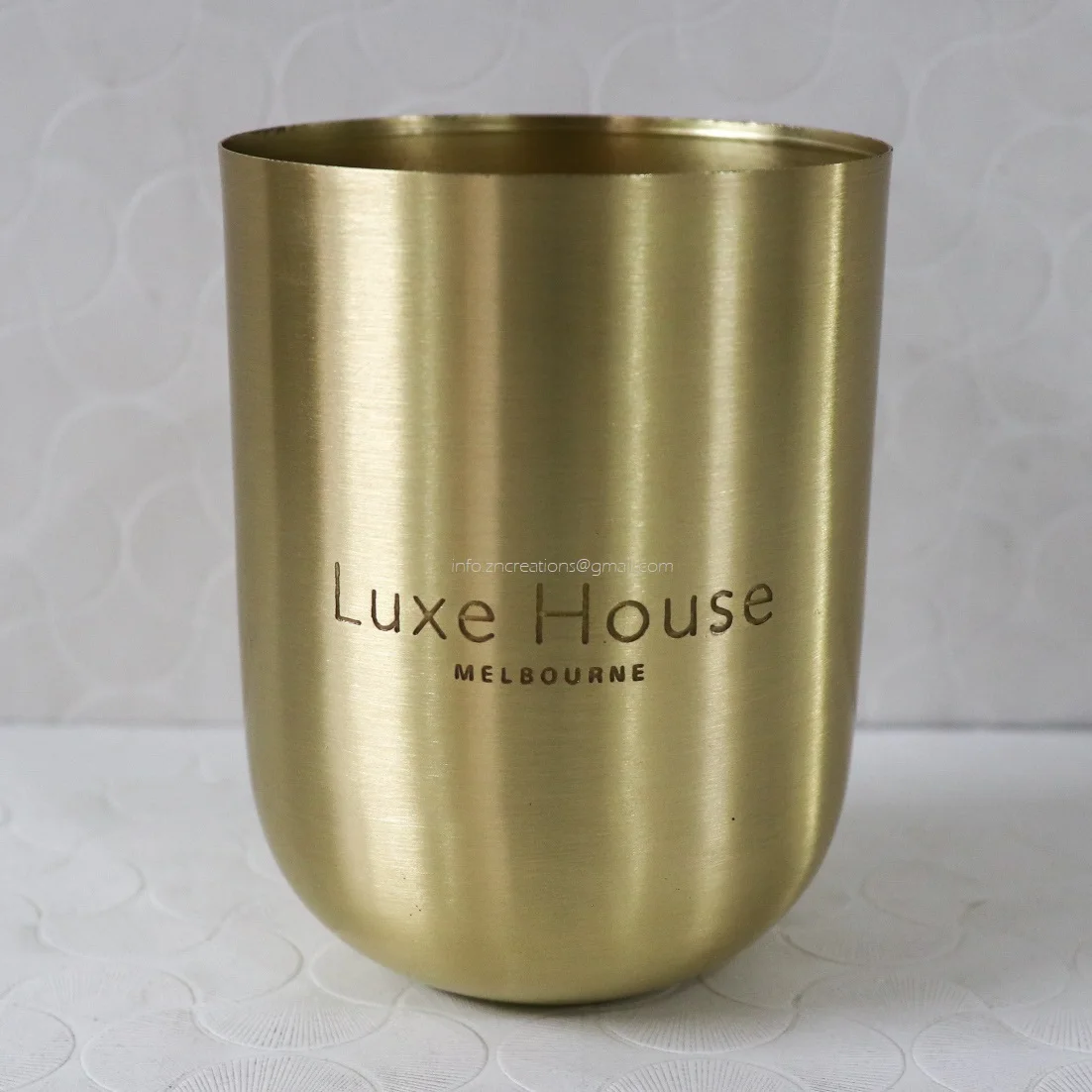 2021 New Designs Custom Brass Gold Candle Jar Empty Candle Jars for Candle Making Luxury Vessels Tin Containers with Lid