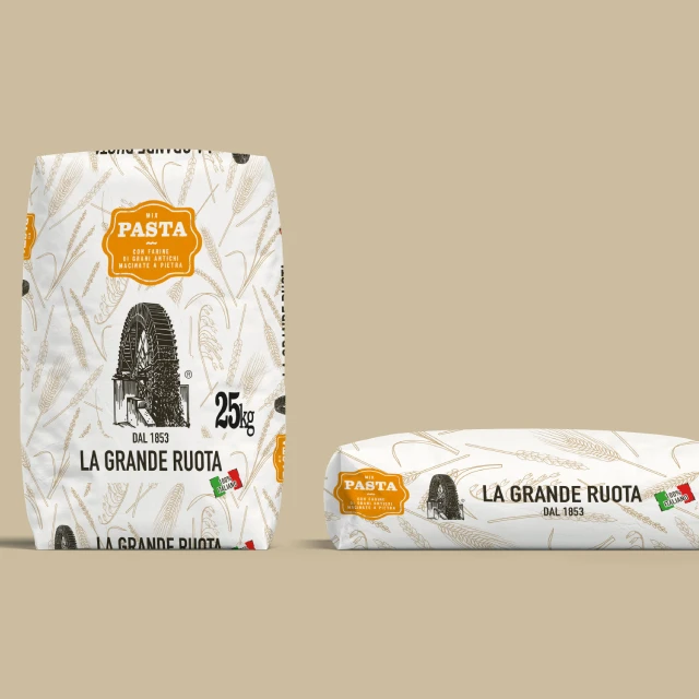 100% made in Italy soft wheat flour and semolina Senatore Cappelli 25kg organic mix for pasta fresh