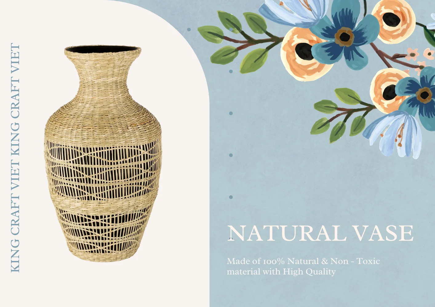  Вьетнамская ваза морские водоросли Уникальная высокая для цветов ручная работа искусство плетеные от King Craft вьетнамский поставщик