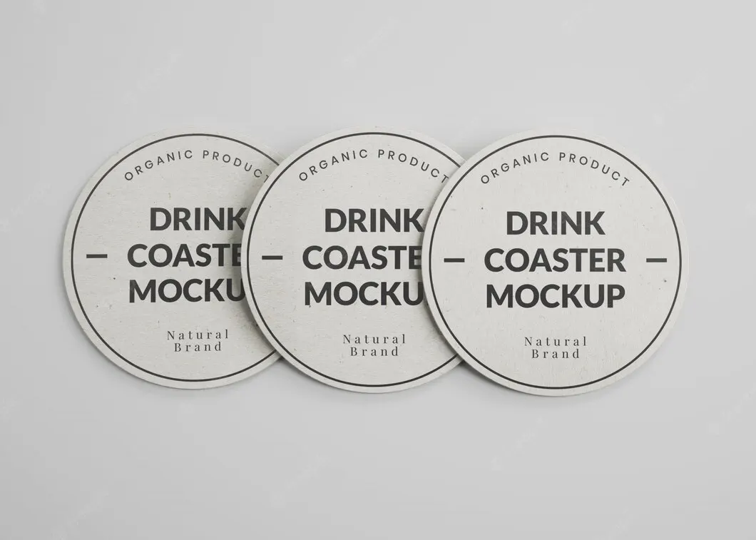 Custom Wholesale Water Absorbent Tea Cup Coasters Beerhouse Cardboard Paper Coaster Cup Mat Coaster